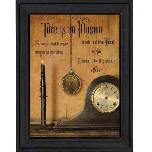 Time is the Illusion Black Framed Print Wall Art - Homeroots