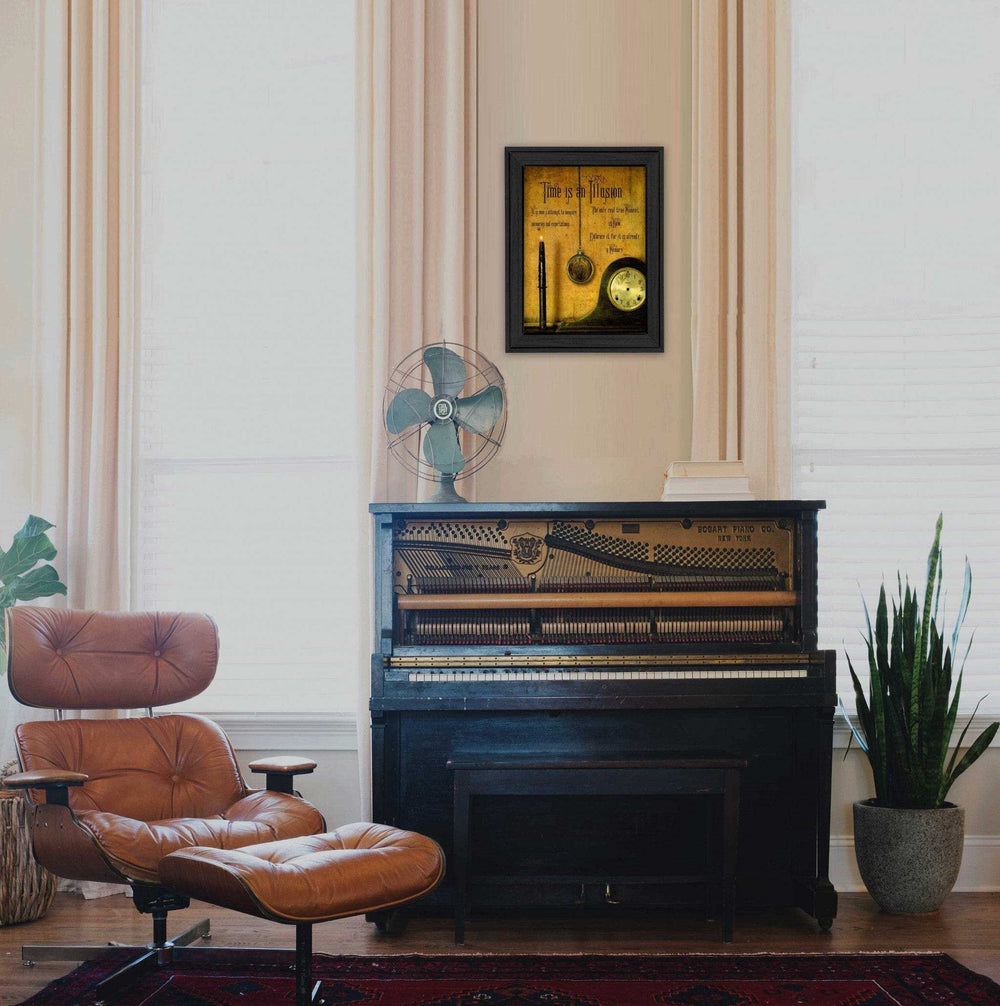 Time is the Illusion Black Framed Print Wall Art - Homeroots - Flyclothing LLC