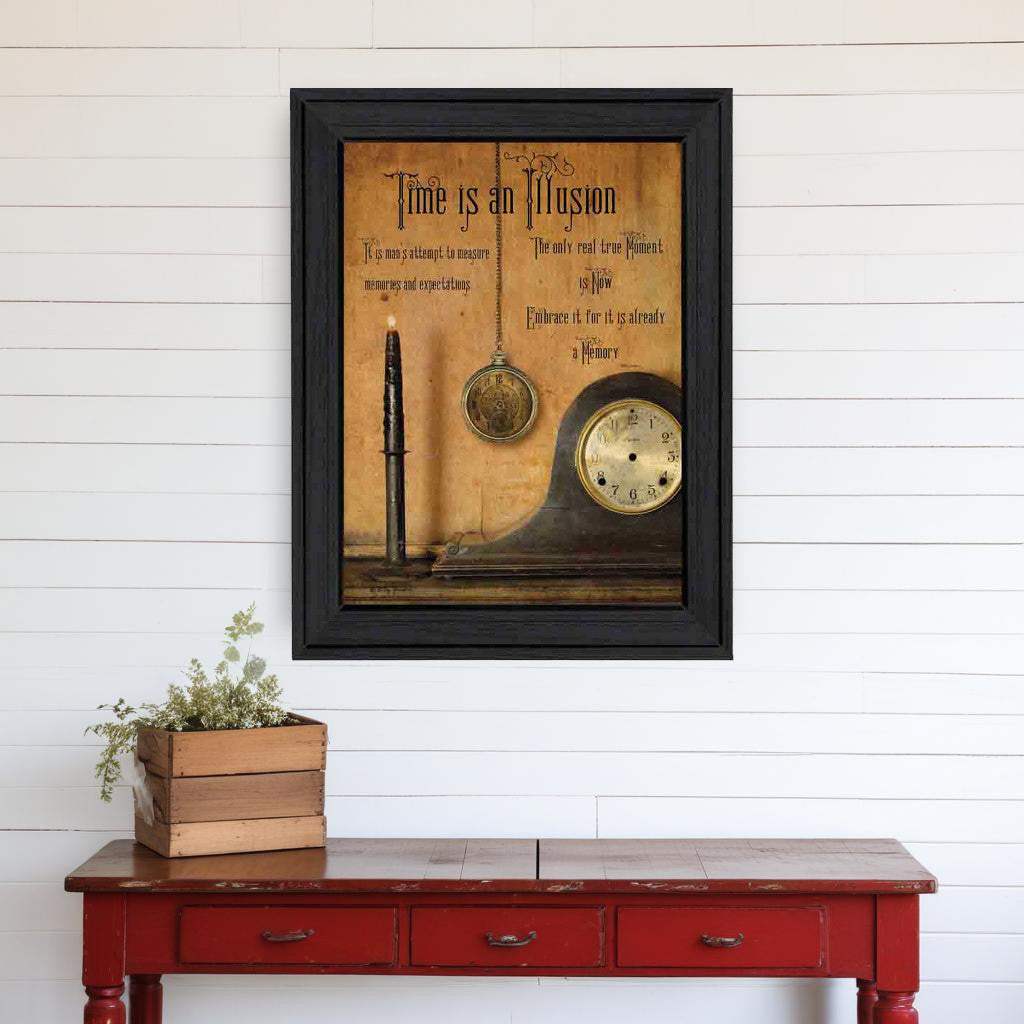 Time is the Illusion Black Framed Print Wall Art - Homeroots - Flyclothing LLC