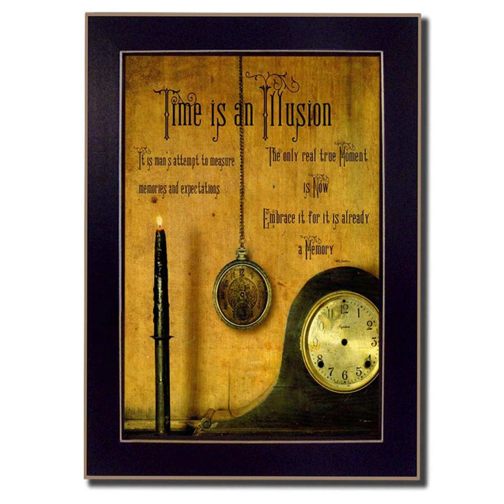 Time is the Illusion Black Picture Frame Print Wall Art - Homeroots - Flyclothing LLC