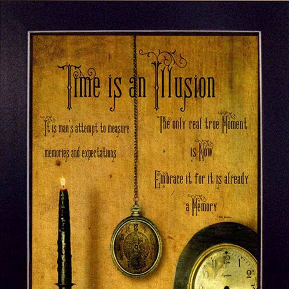 Time is the Illusion Black Picture Frame Print Wall Art - Homeroots - Flyclothing LLC