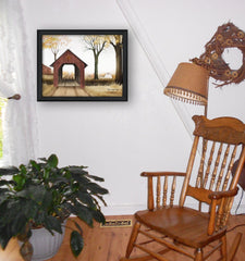Bucks County Bridge 4 Black Framed Print Wall Art - Homeroots