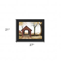 Bucks County Bridge 4 Black Framed Print Wall Art - Homeroots