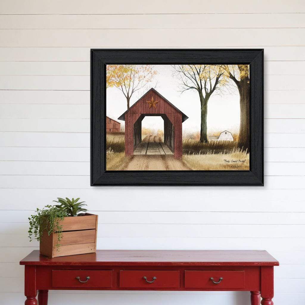 Bucks County Bridge 4 Black Framed Print Wall Art - Homeroots - Flyclothing LLC