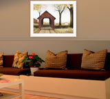 Buck County Bridge 1 White Framed Print Wall Art - Homeroots
