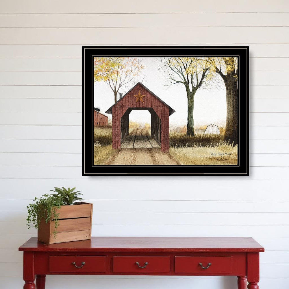 Buck County Bridge 2 Black Framed Print Wall Art - Homeroots