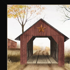 Bucks County Bridge Black Framed Print Wall Art - Homeroots