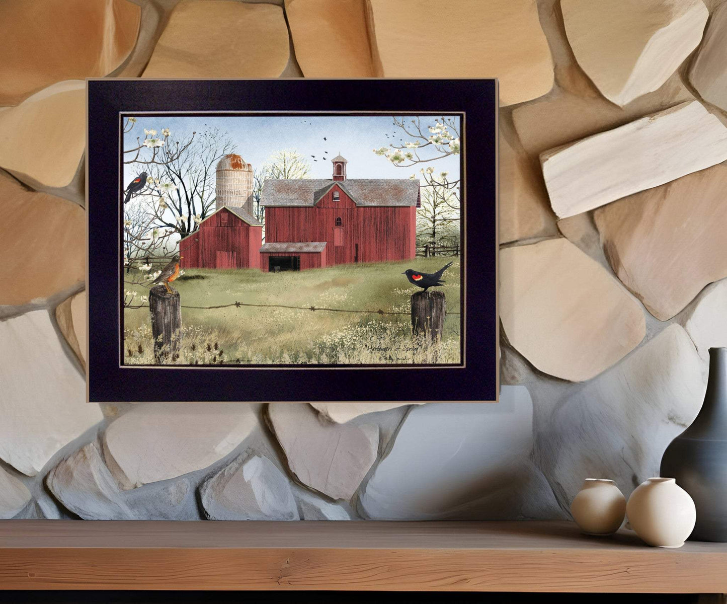 Harbingers of Spring 2 Black Framed Print Wall Art - Homeroots - Flyclothing LLC