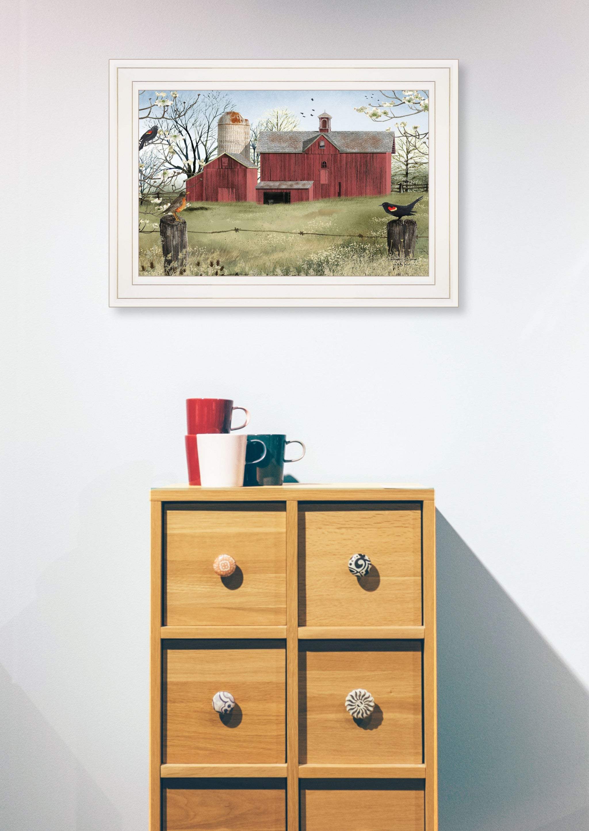 Harbingers of Spring 1 White Framed Print Wall Art - Homeroots - Flyclothing LLC
