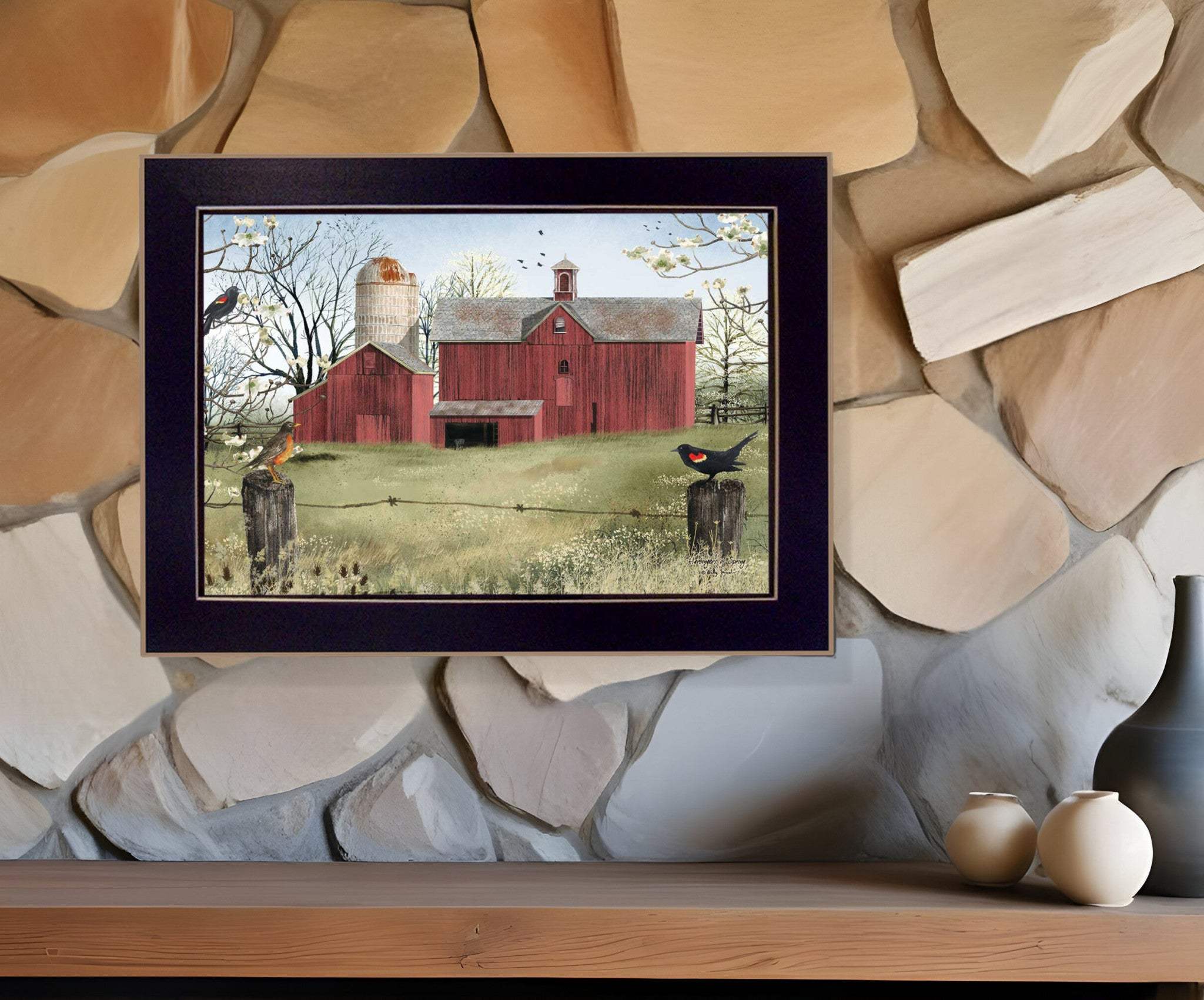 Harbingers of Spring 2 Black Framed Print Wall Art - Homeroots - Flyclothing LLC