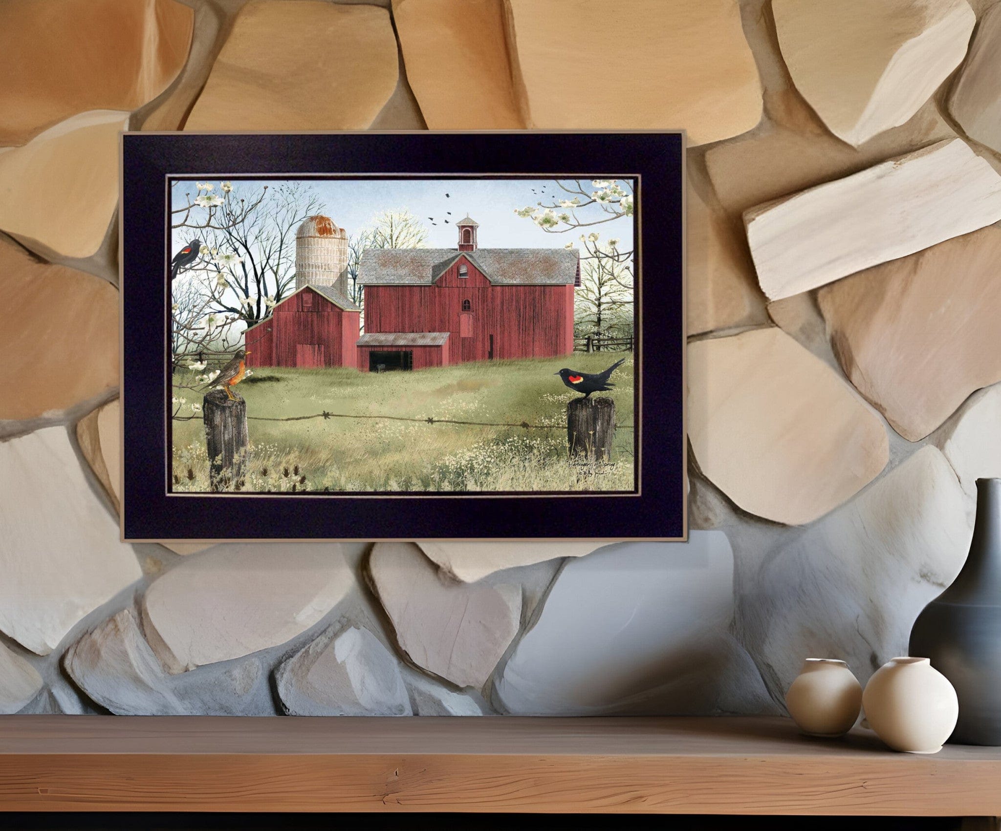 Harbingers of Spring 3 Black Framed Print Wall Art - Homeroots