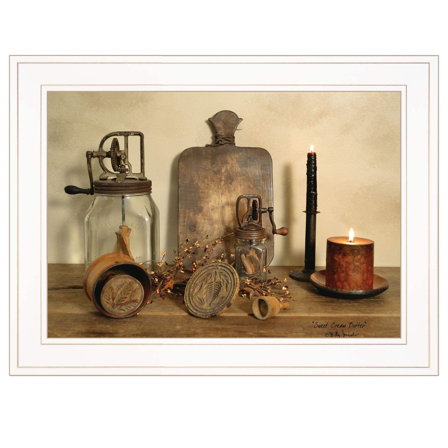 Sweet Cream Butter 1 White Framed Print Wall Art - Homeroots - Flyclothing LLC