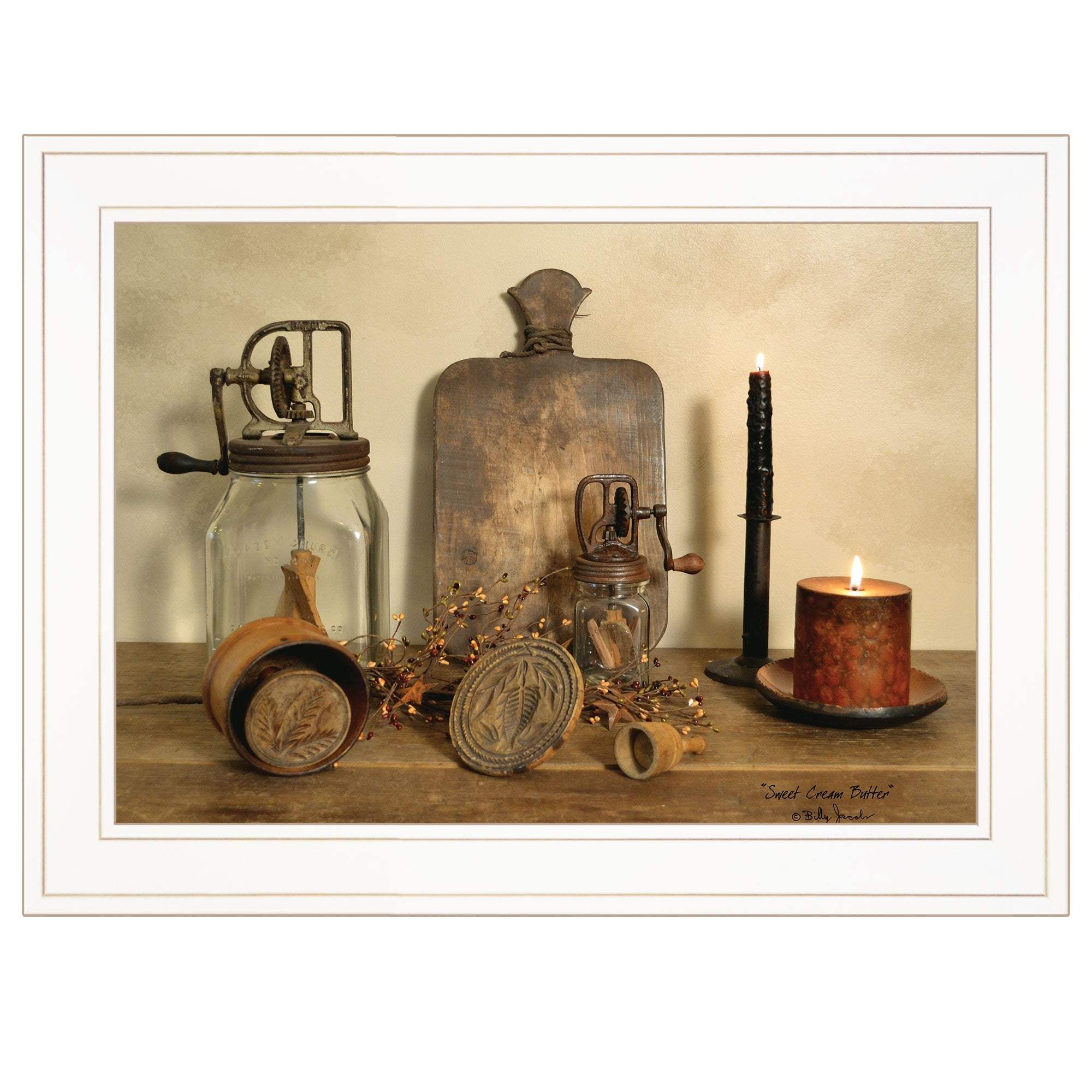 Sweet Cream Butter 1 White Framed Print Wall Art - Homeroots - Flyclothing LLC