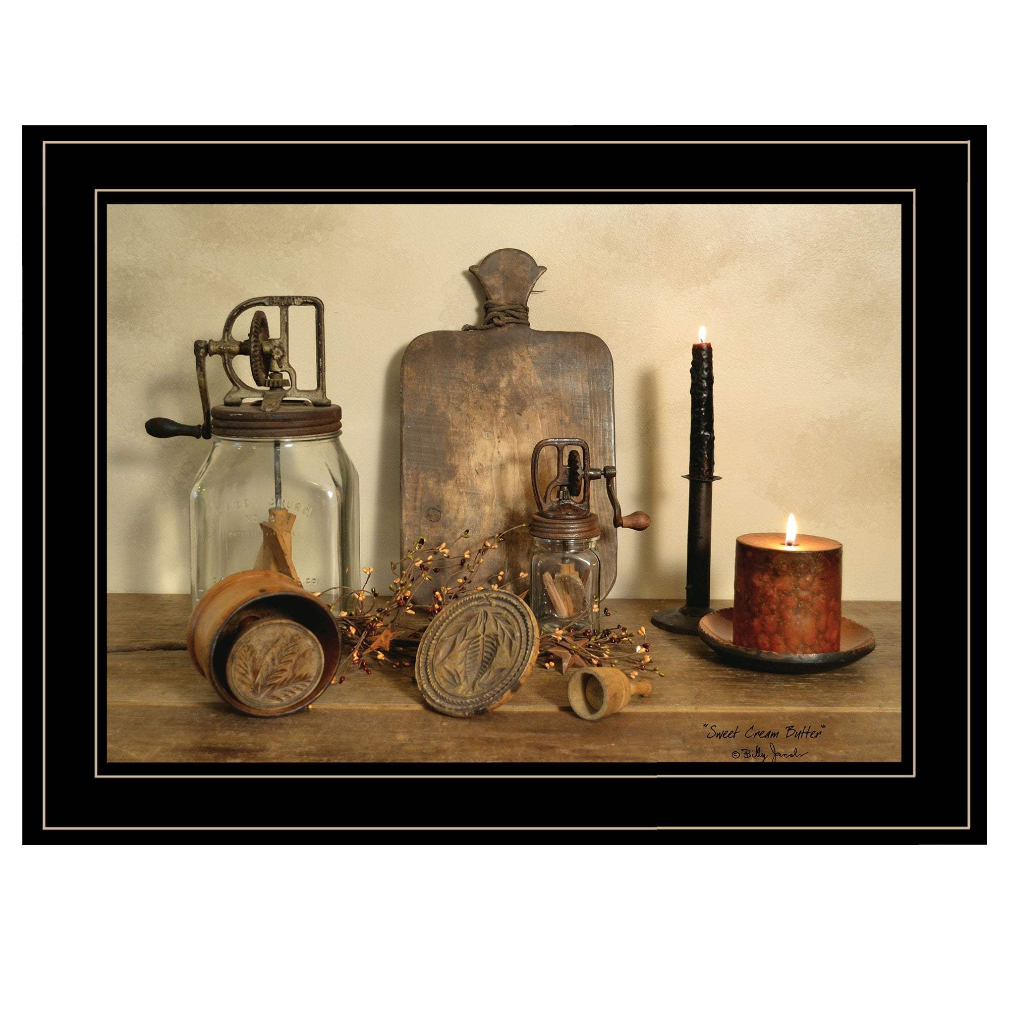 Sweet Cream Butter 2 Black Framed Print Wall Art - Homeroots - Flyclothing LLC