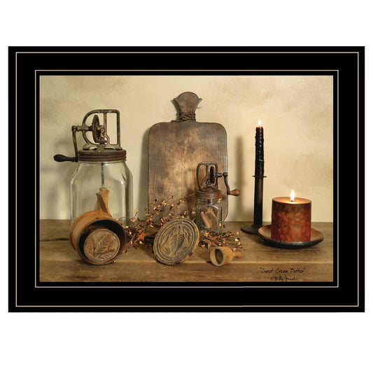 Sweet Cream Butter 2 Black Framed Print Wall Art