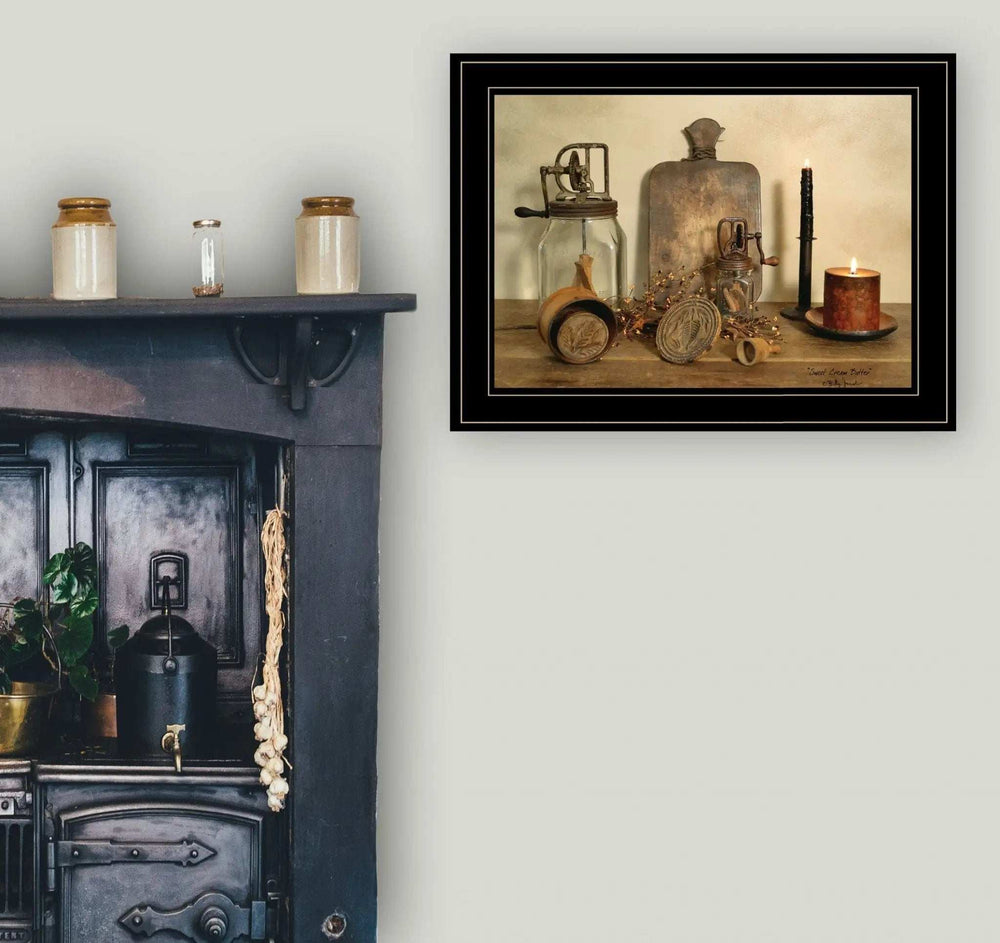 Sweet Cream Butter 2 Black Framed Print Wall Art - Homeroots - Flyclothing LLC