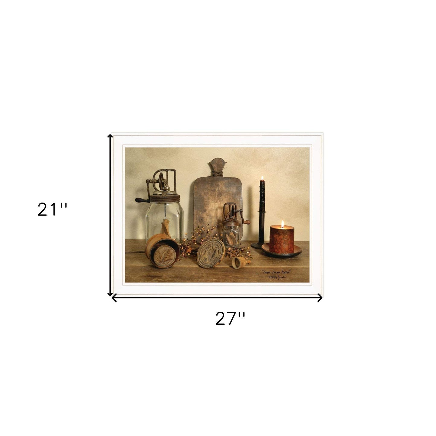 Sweet Cream Butter 3 White Framed Print Wall Art - Homeroots - Flyclothing LLC