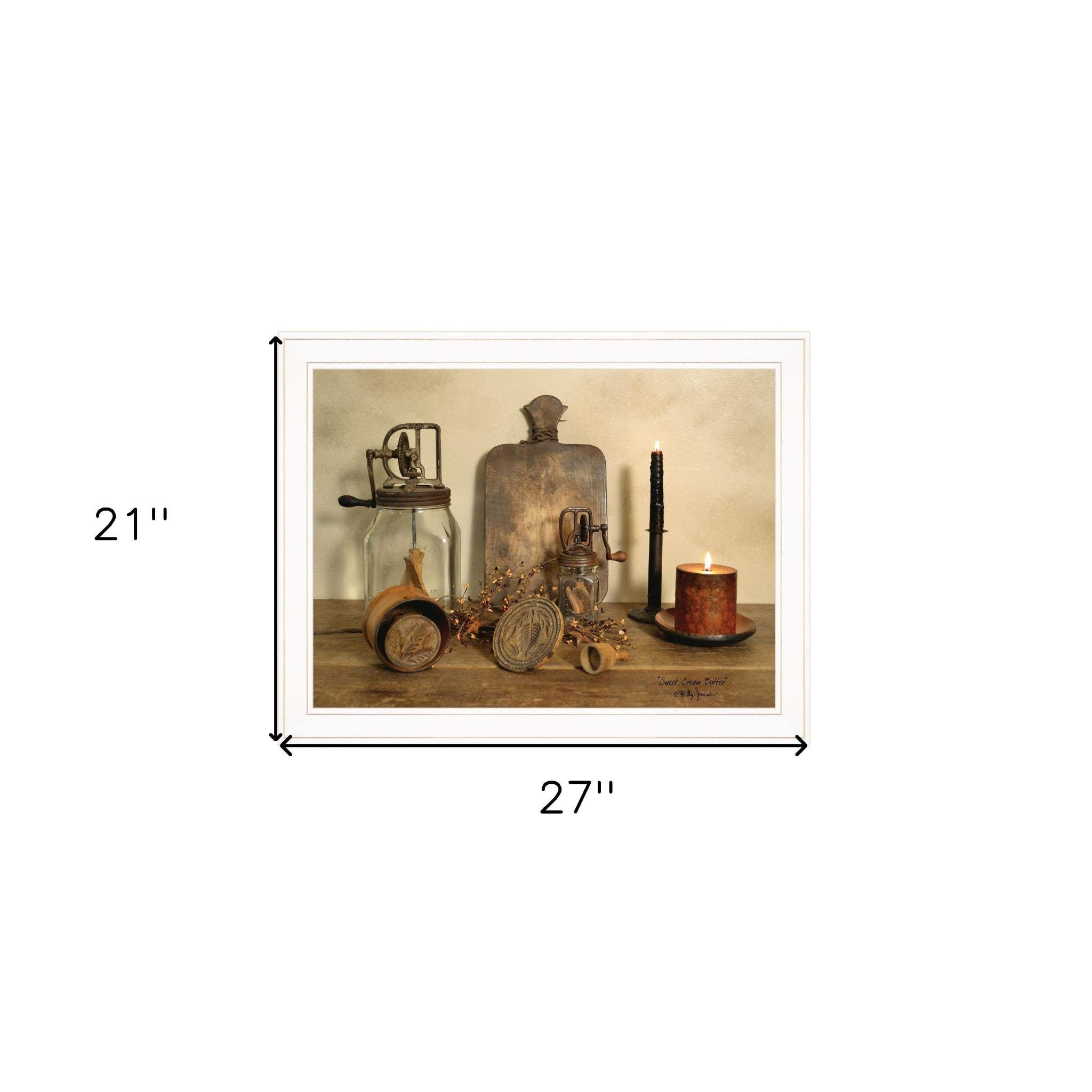 Sweet Cream Butter 3 White Framed Print Wall Art - Homeroots - Flyclothing LLC