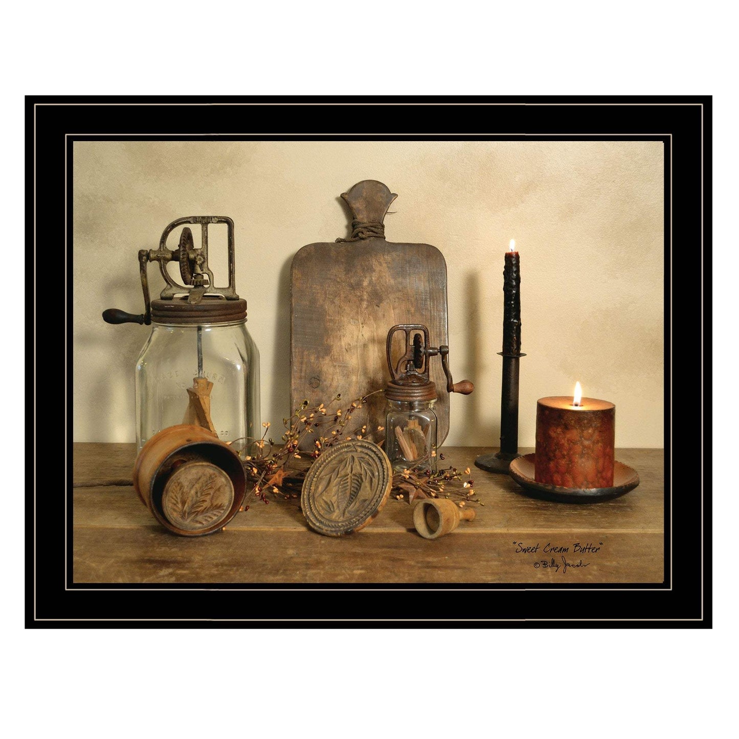 Sweet Cream Butter 4 Black Framed Print Wall Art - Homeroots - Flyclothing LLC