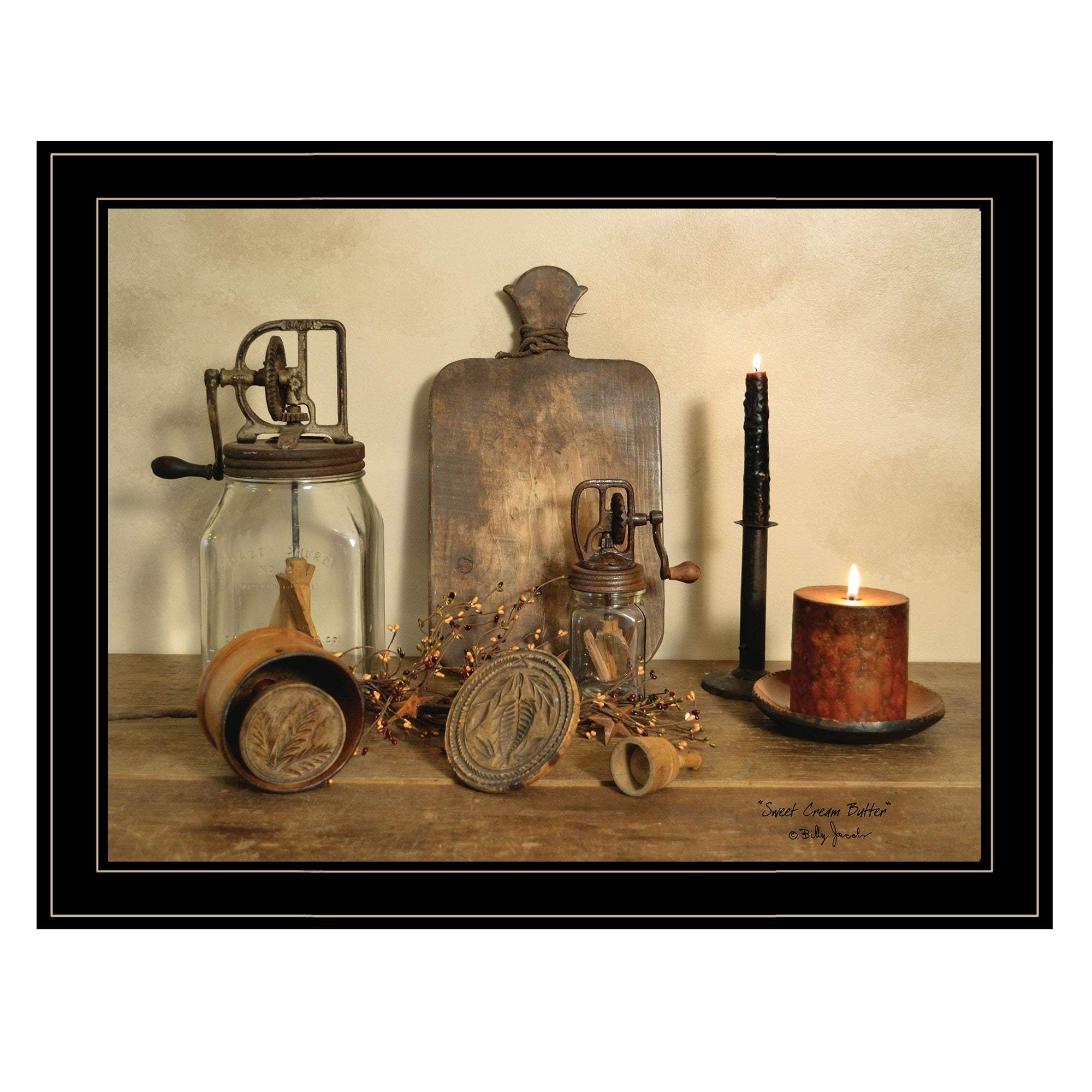 Sweet Cream Butter 4 Black Framed Print Wall Art - Homeroots - Flyclothing LLC