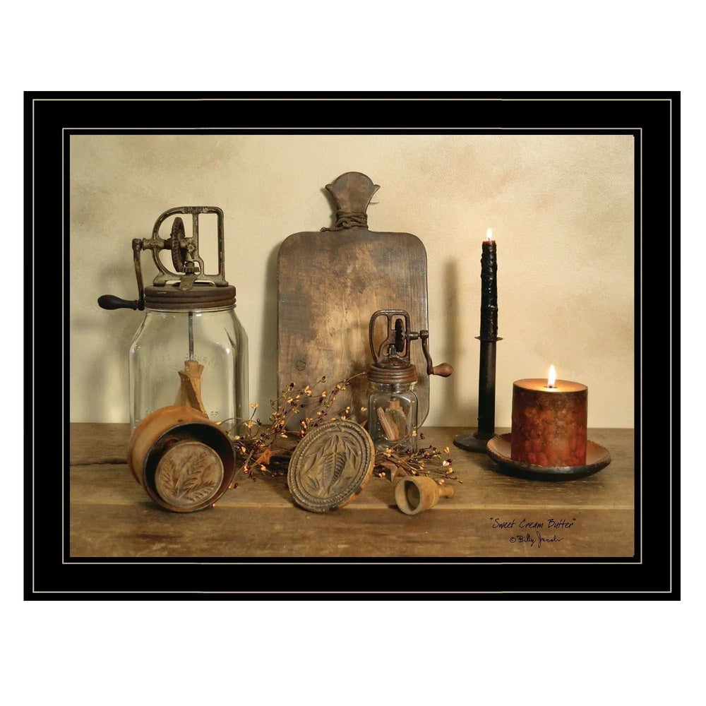 Sweet Cream Butter 4 Black Framed Print Wall Art - Homeroots - Flyclothing LLC