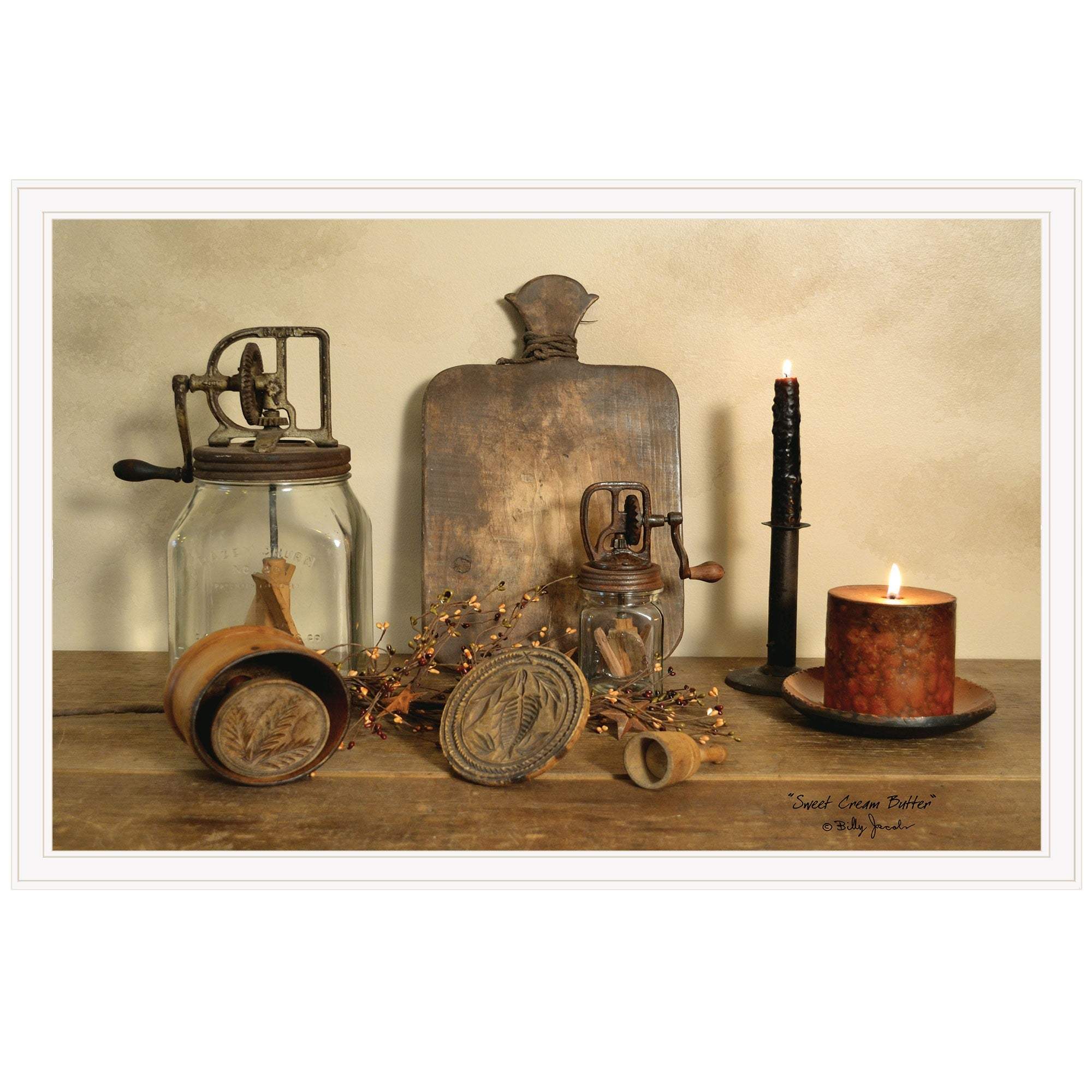 Sweet Cream Butter 5 White Framed Print Wall Art - Homeroots - Flyclothing LLC