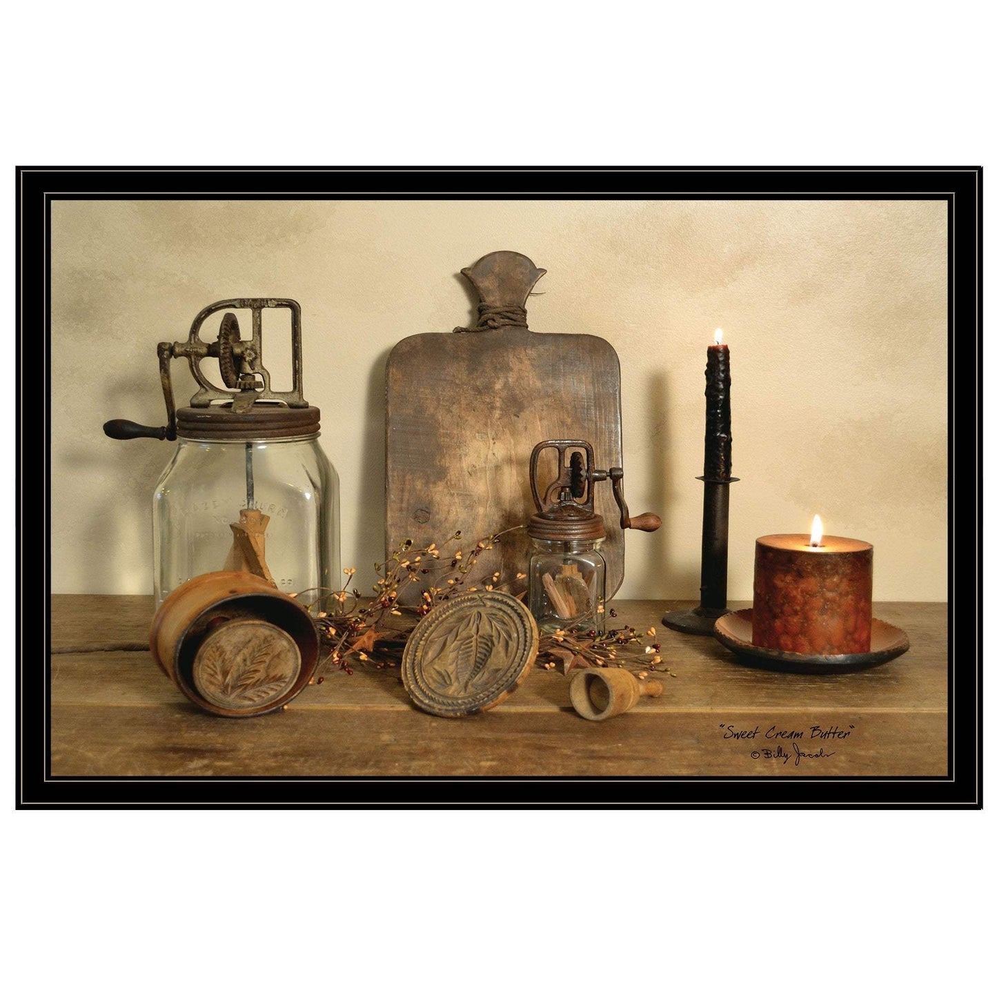 Sweet Cream Butter 6 Black Framed Print Wall Art - Homeroots - Flyclothing LLC