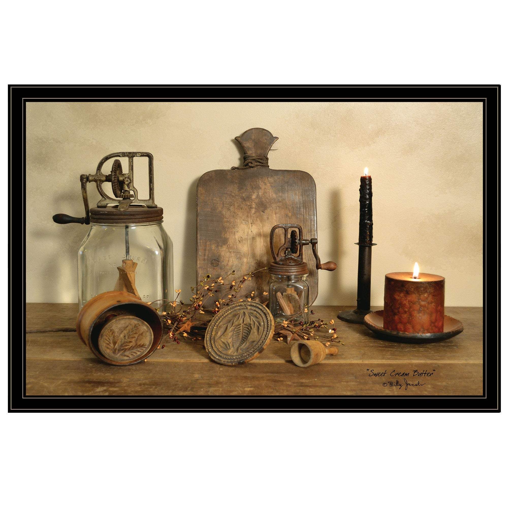 Sweet Cream Butter 6 Black Framed Print Wall Art - Homeroots - Flyclothing LLC