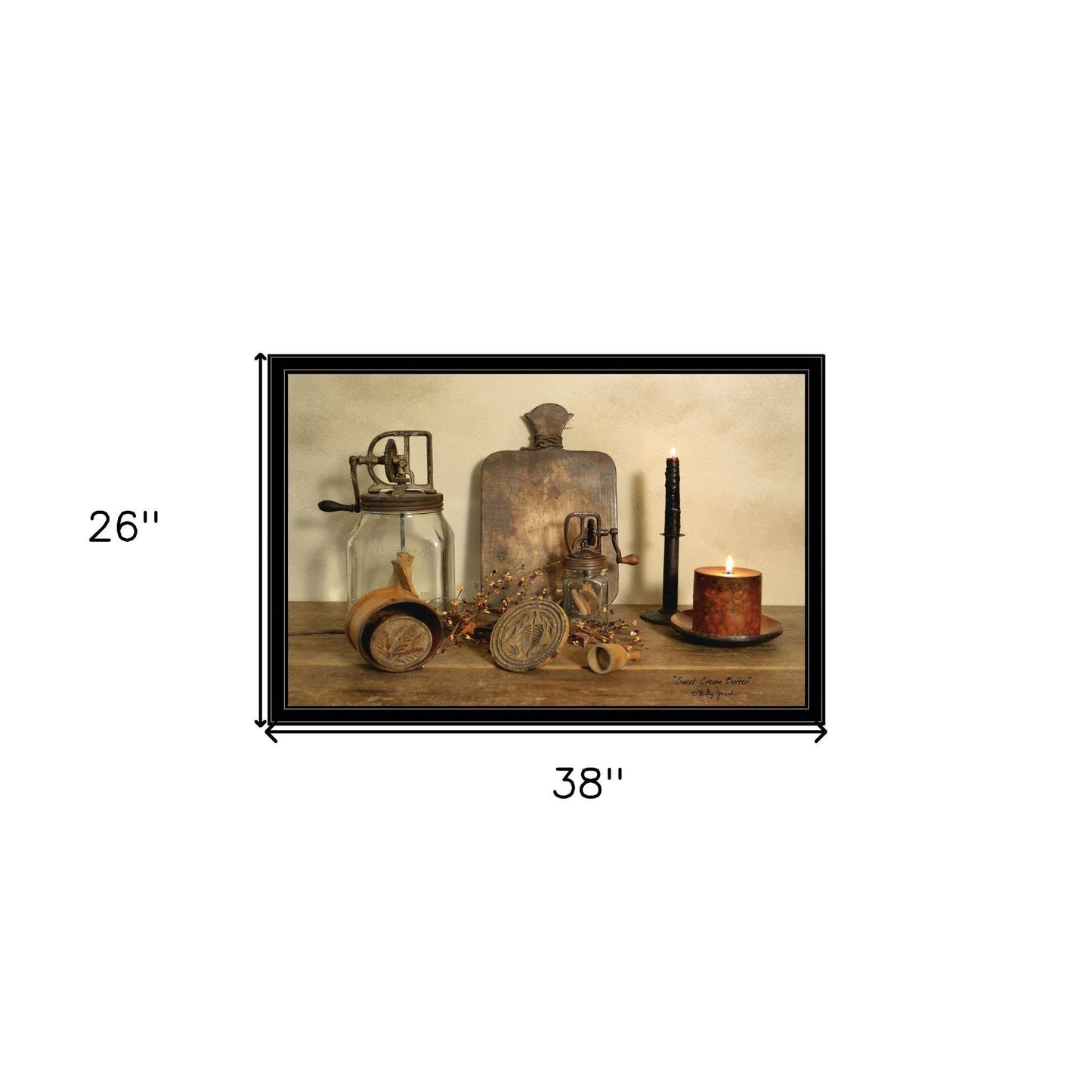 Sweet Cream Butter 6 Black Framed Print Wall Art - Homeroots - Flyclothing LLC