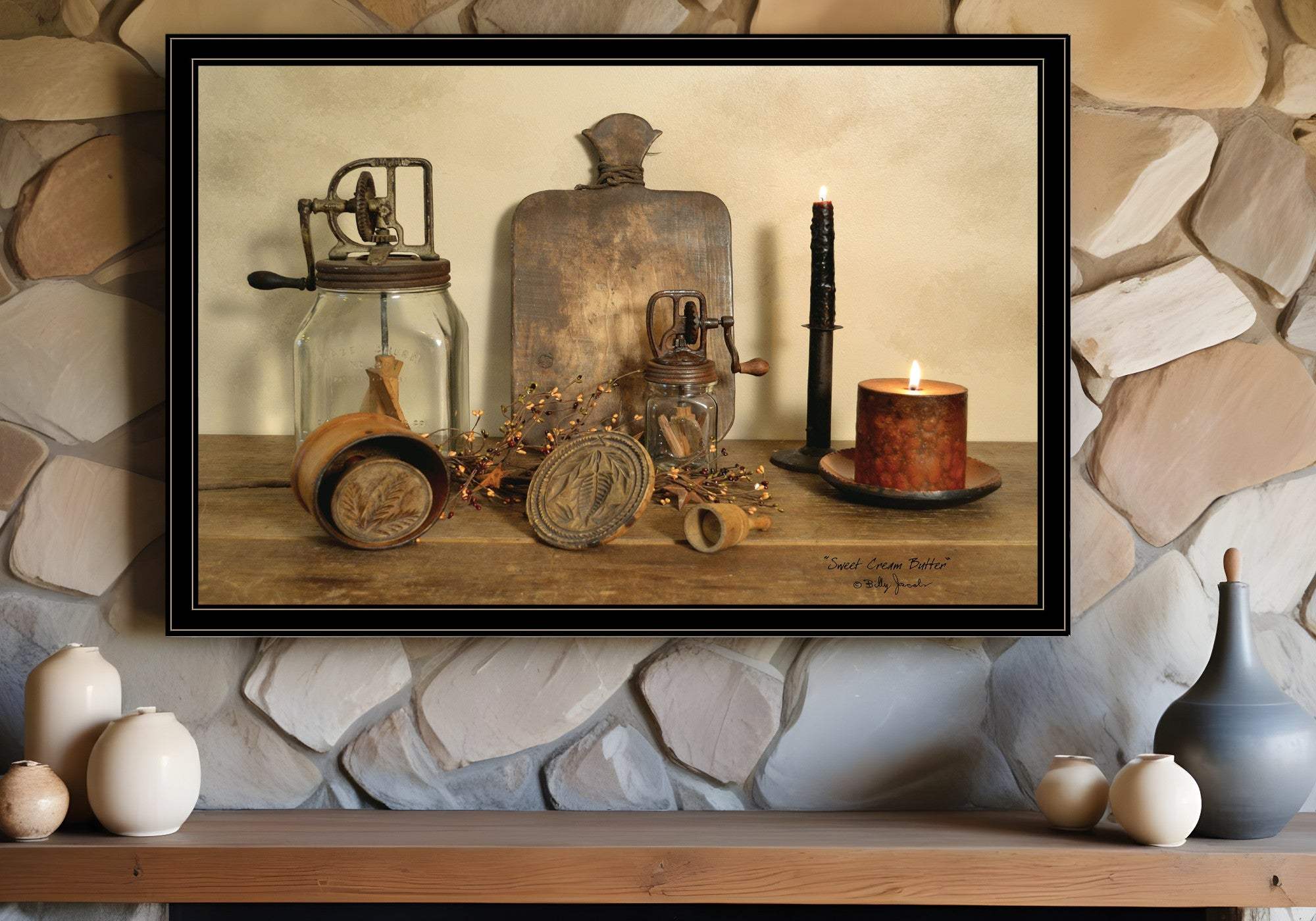 Sweet Cream Butter 6 Black Framed Print Wall Art - Homeroots - Flyclothing LLC