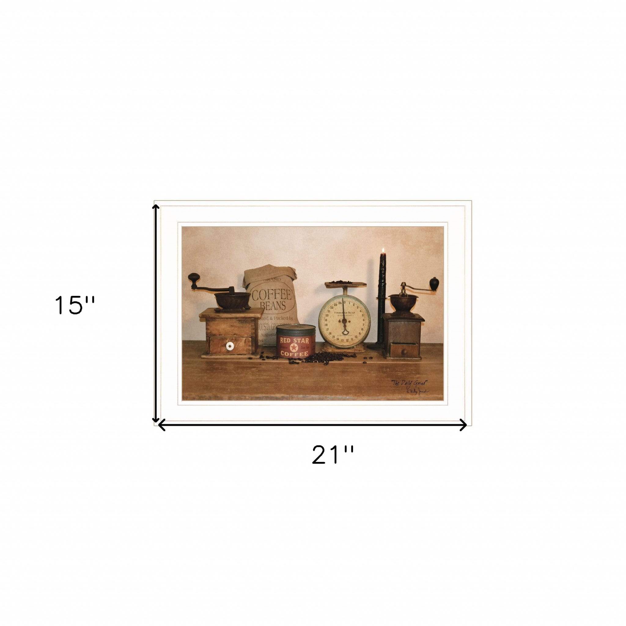 The Daily Grind 5 White Framed Print Wall Art - Homeroots - Flyclothing LLC