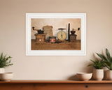 The Daily Grind 5 White Framed Print Wall Art - Homeroots