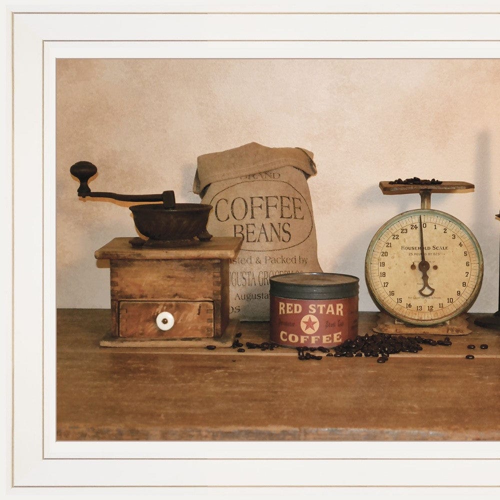 The Daily Grind 1 White Framed Print Wall Art - Homeroots