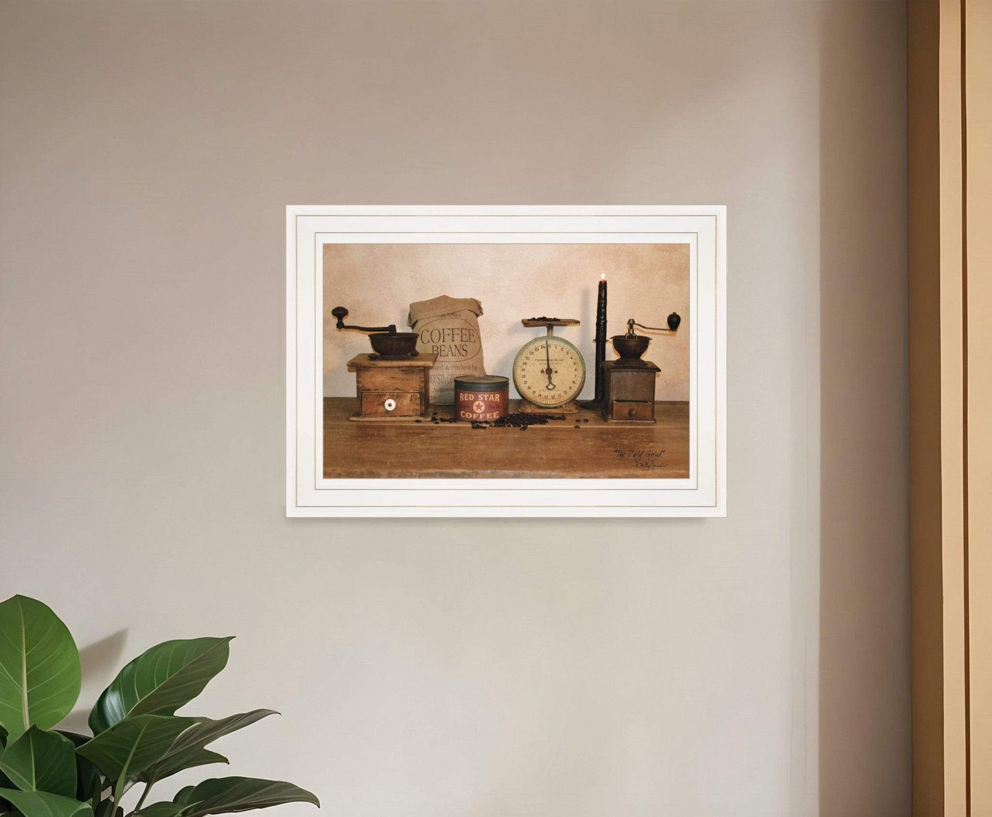 The Daily Grind 1 White Framed Print Wall Art - Homeroots - Flyclothing LLC