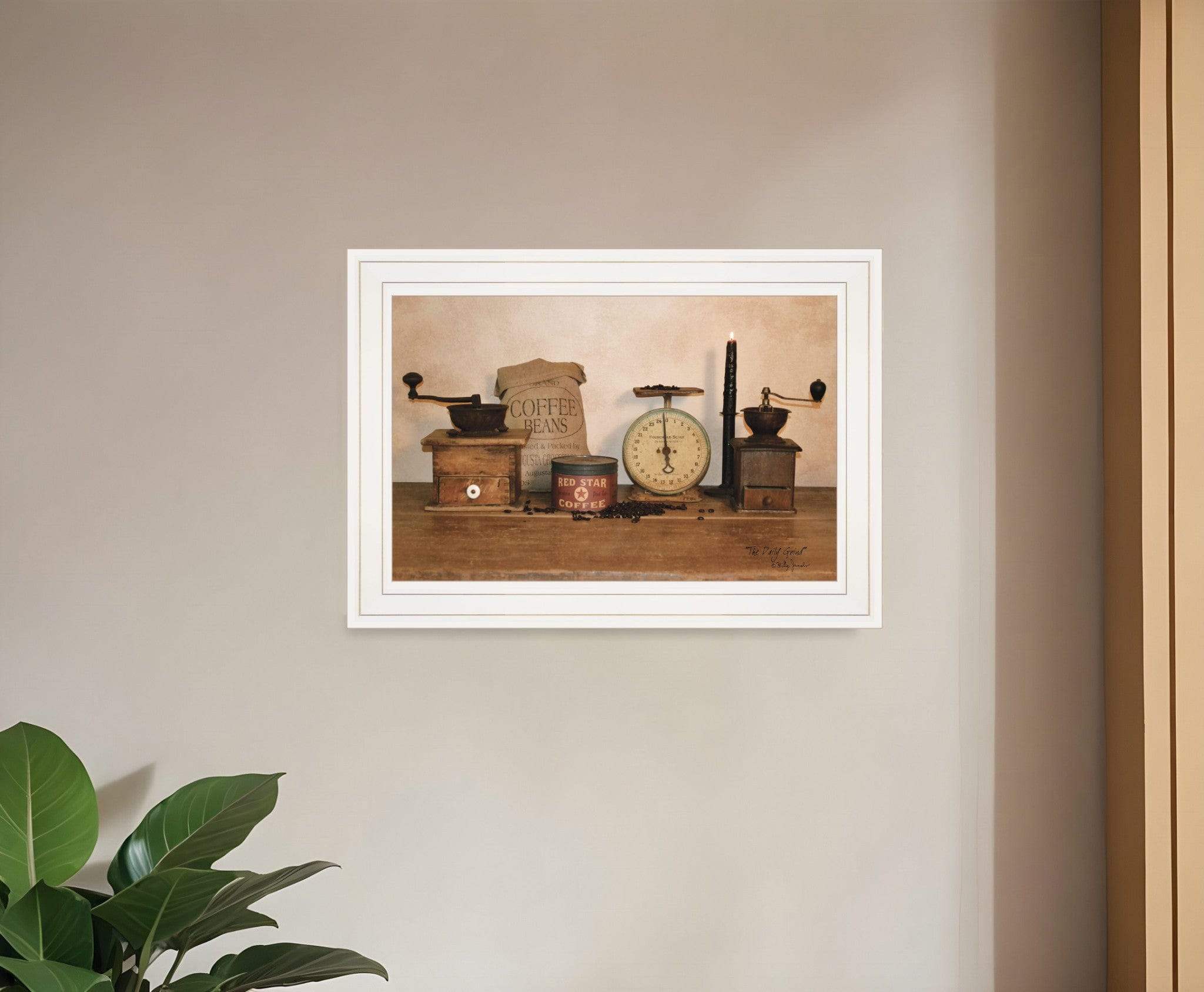 The Daily Grind 1 White Framed Print Wall Art - Homeroots - Flyclothing LLC