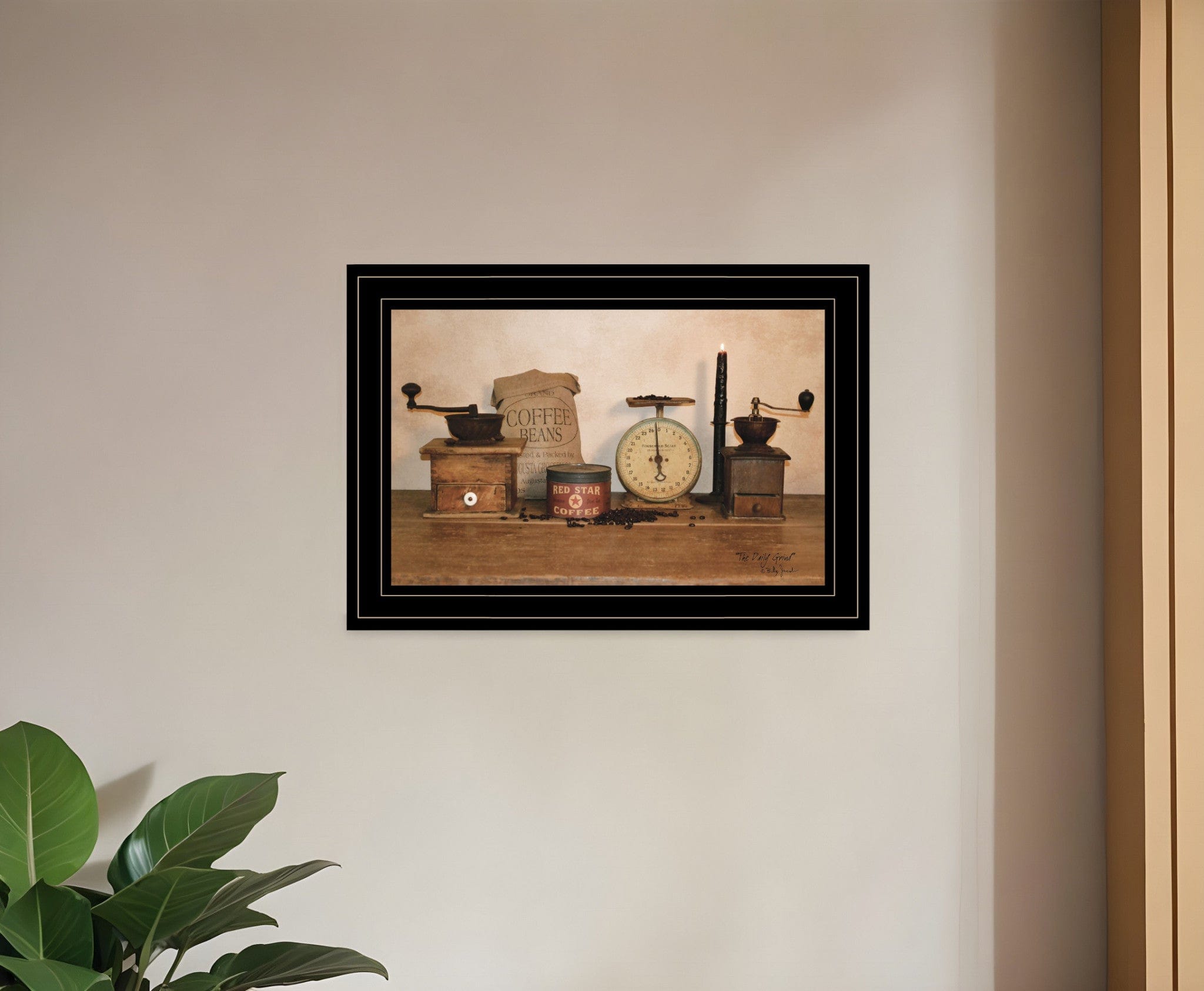 The Daily Grind 2 Black Framed Print Wall Art - Homeroots