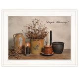 Simple Blessings 1 White Framed Print Wall Art - Homeroots
