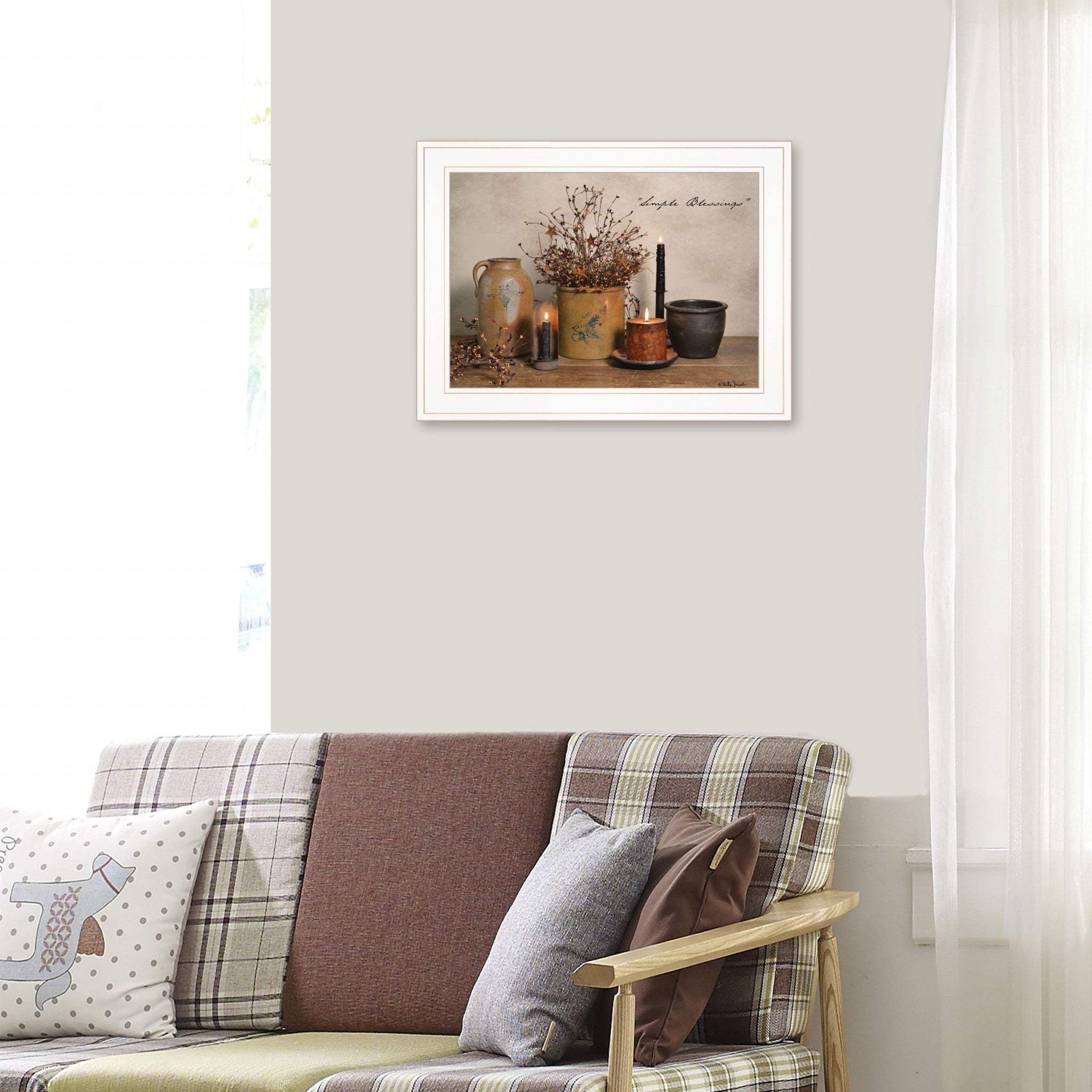 Simple Blessings 1 White Framed Print Wall Art - Homeroots - Flyclothing LLC