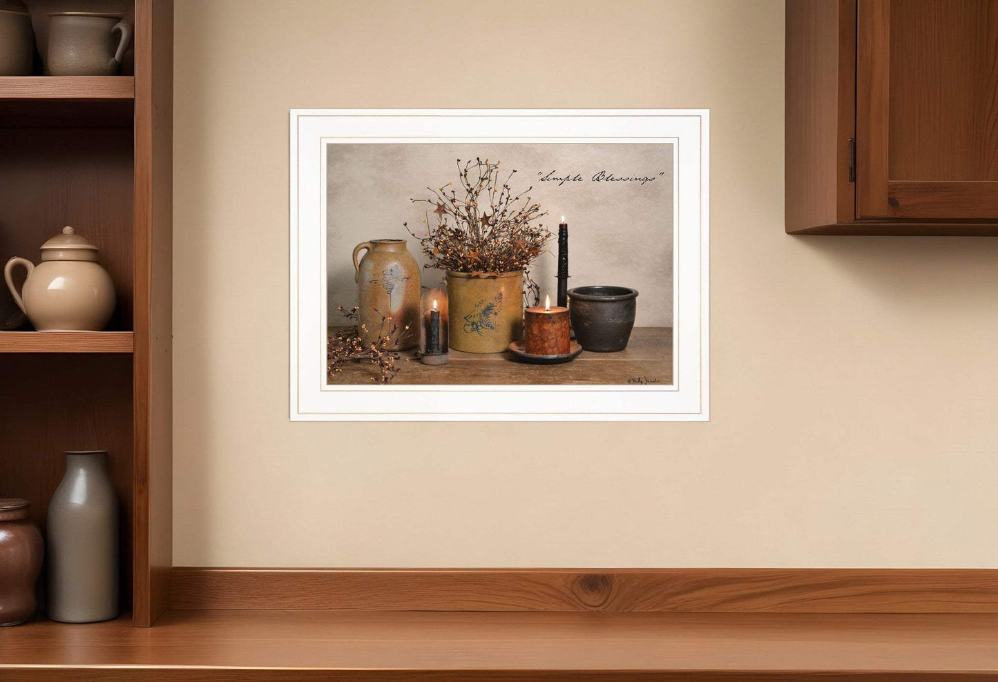 Simple Blessings 1 White Framed Print Wall Art - Homeroots - Flyclothing LLC