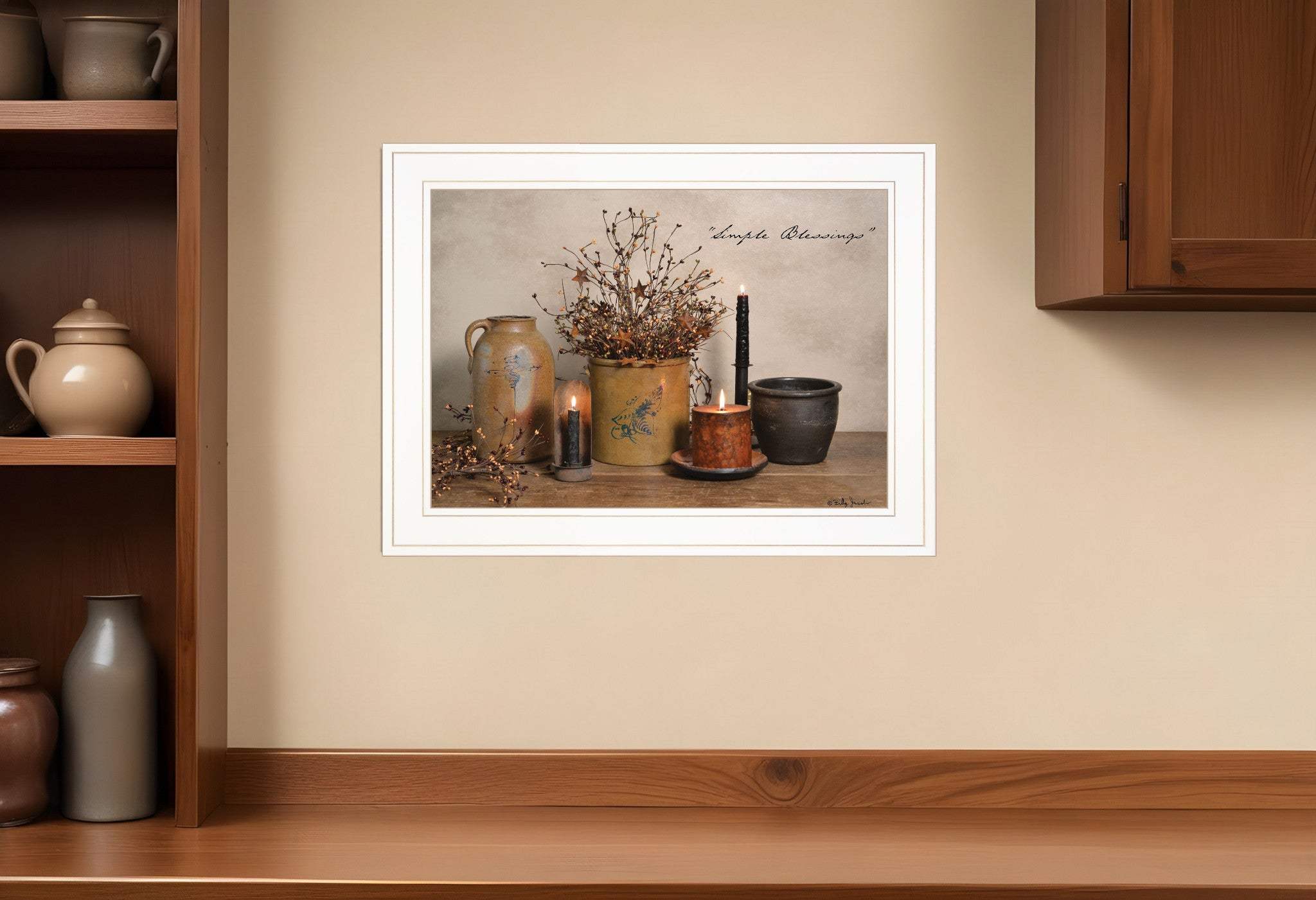 Simple Blessings 1 White Framed Print Wall Art - Homeroots - Flyclothing LLC