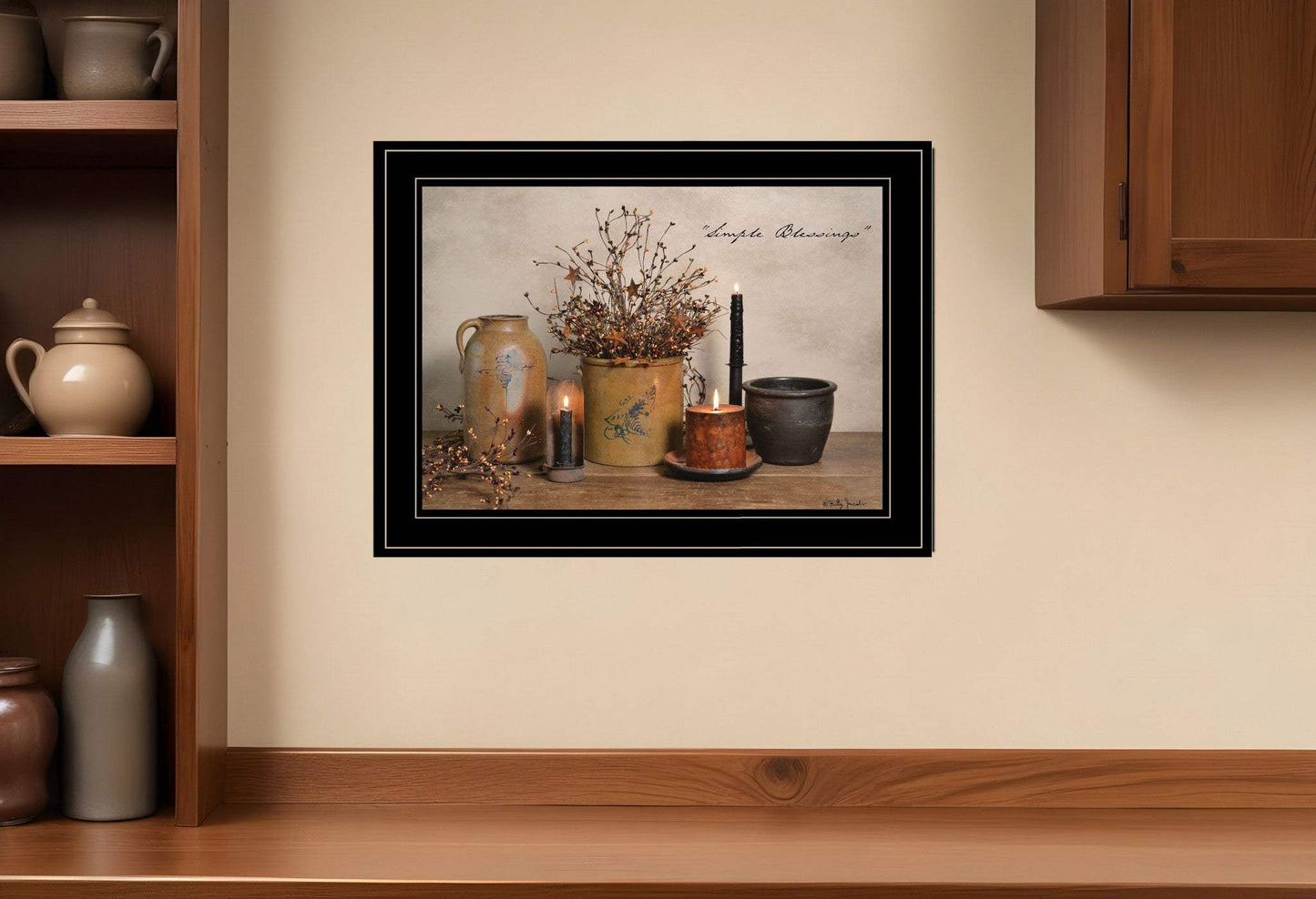 Simple Blessings 2 Black Framed Print Wall Art - Homeroots - Flyclothing LLC