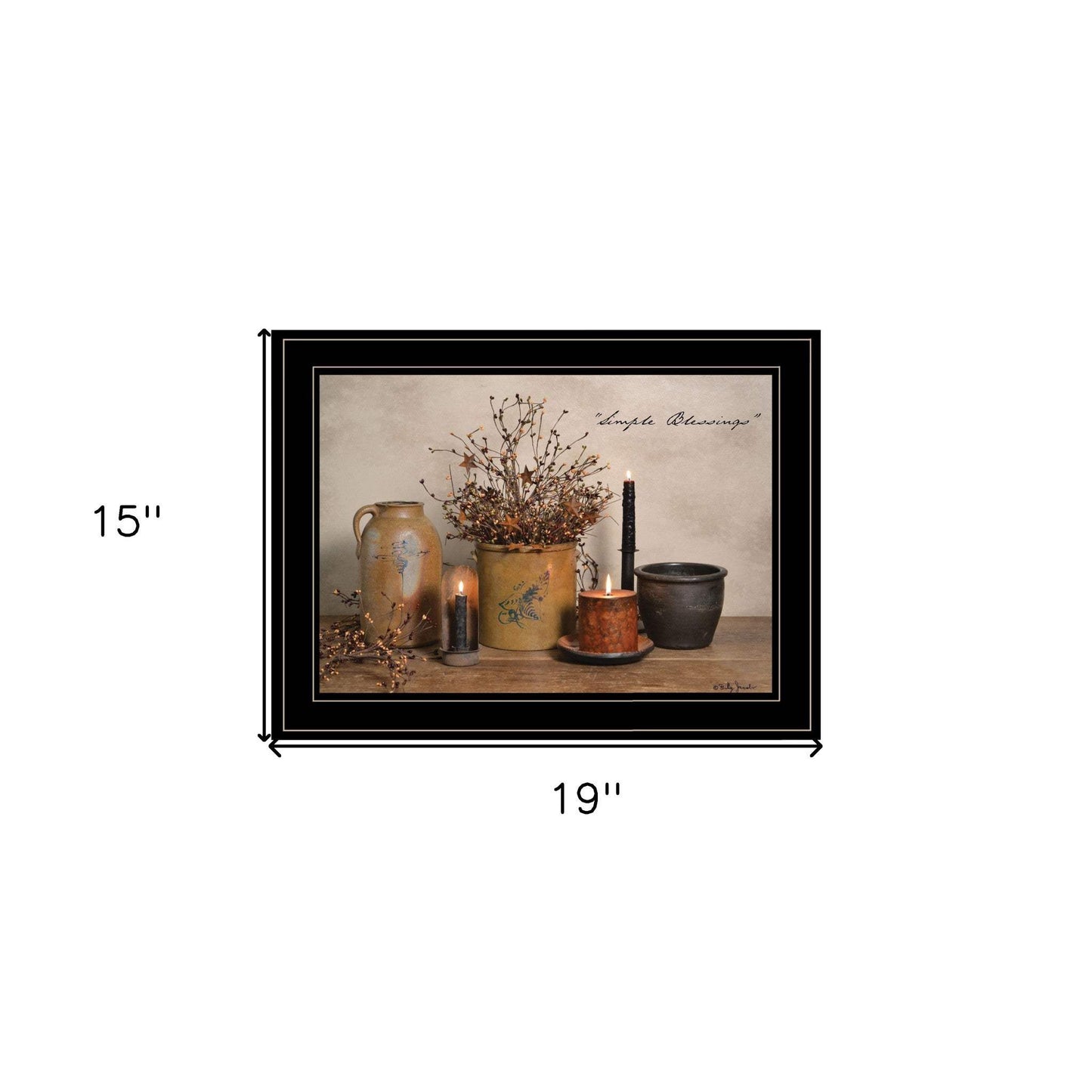 Simple Blessings 2 Black Framed Print Wall Art - Homeroots - Flyclothing LLC