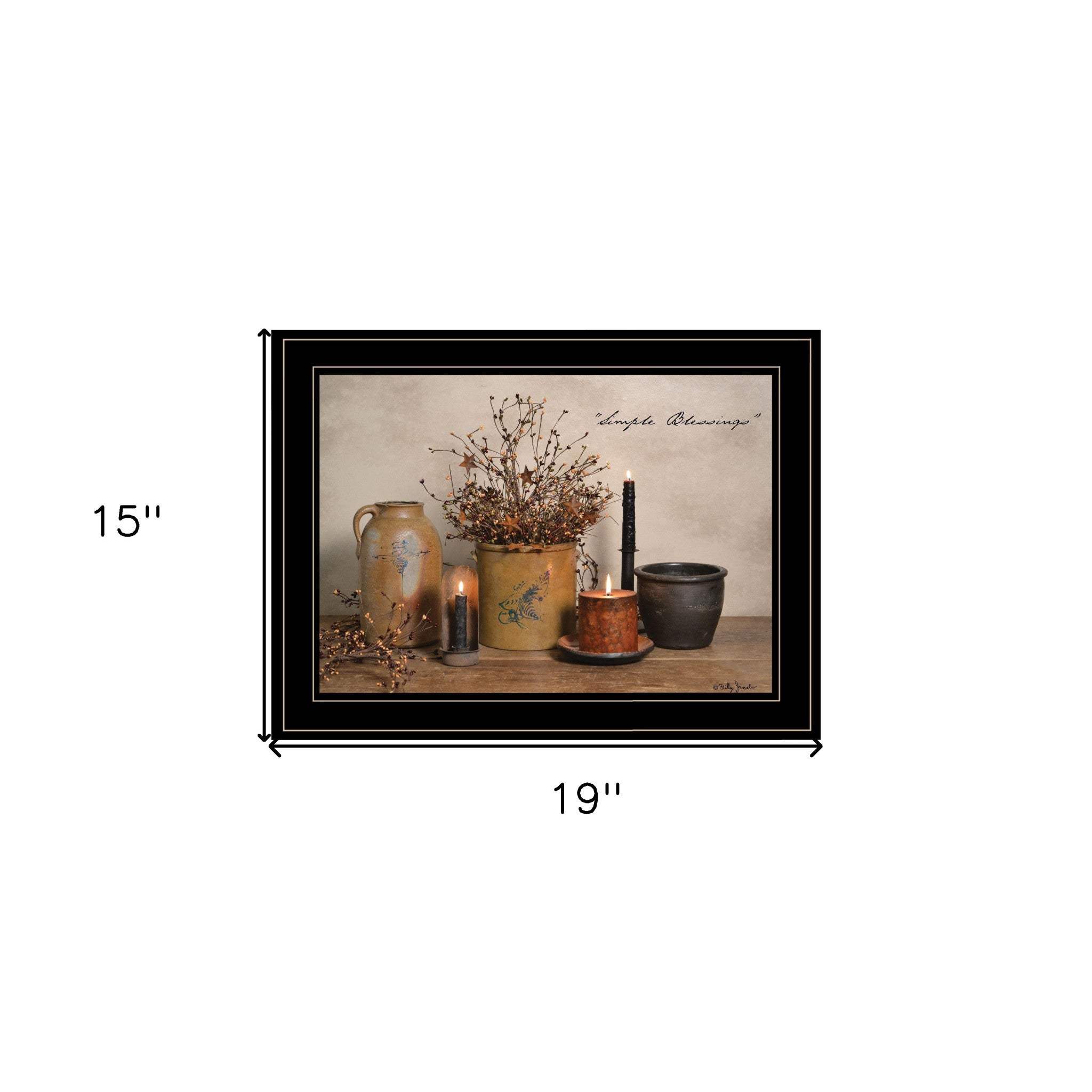 Simple Blessings 2 Black Framed Print Wall Art - Homeroots - Flyclothing LLC