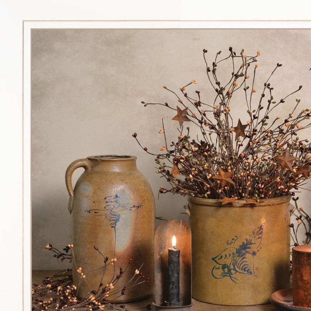 Simple Blessings 1 White Picture Frame Print Wall Art - Homeroots - Flyclothing LLC