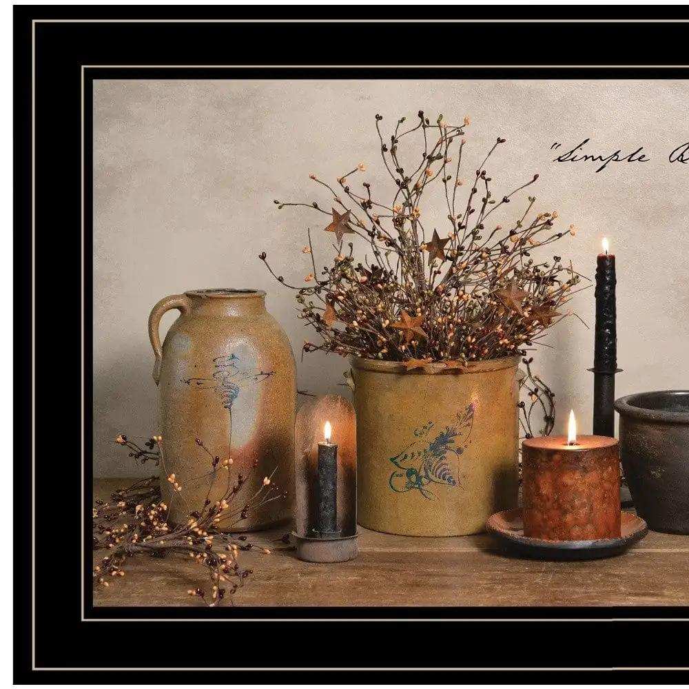 Simple Blessings 2 Black Framed Print Wall Art - Homeroots - Flyclothing LLC