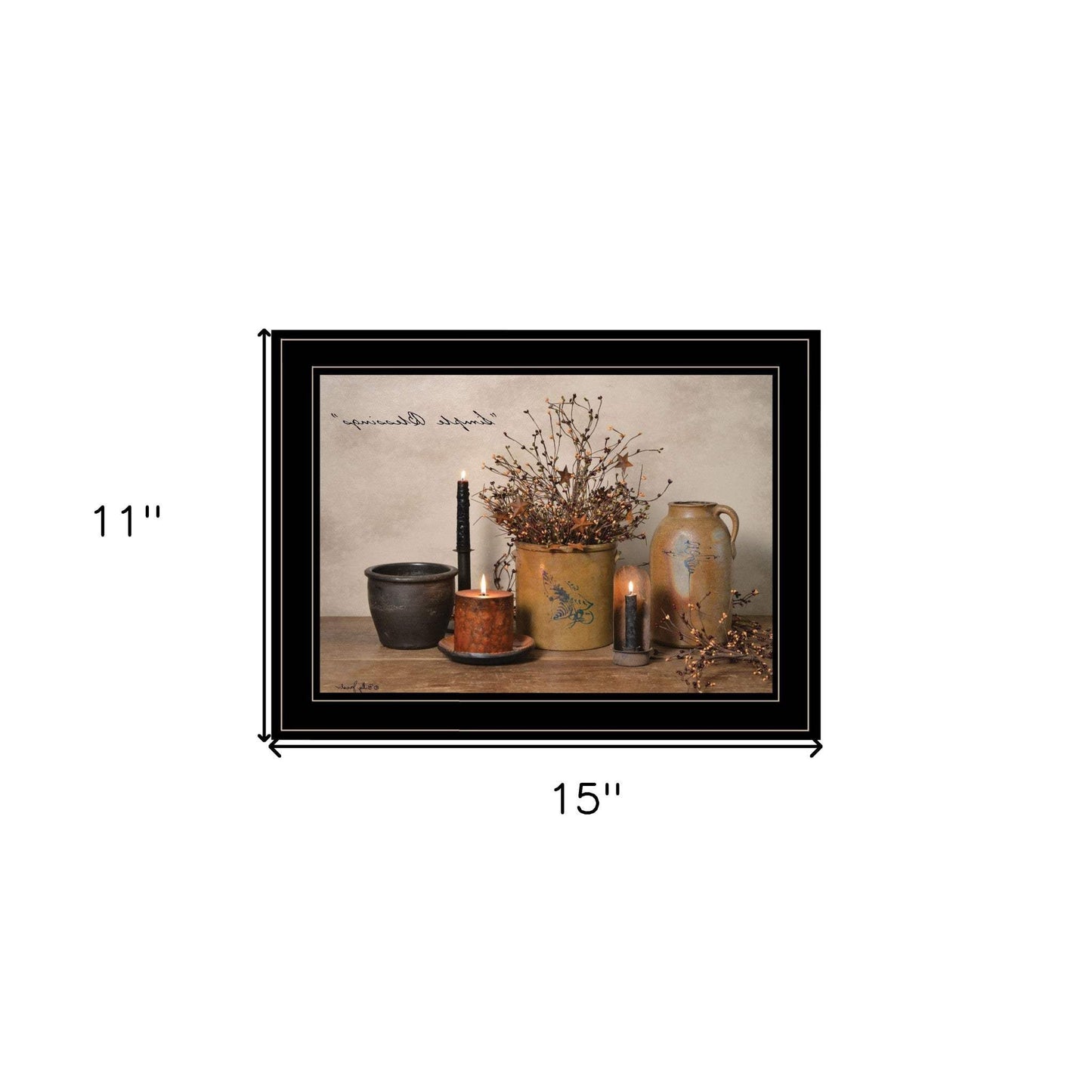 Simple Blessings 2 Black Framed Print Wall Art - Homeroots - Flyclothing LLC