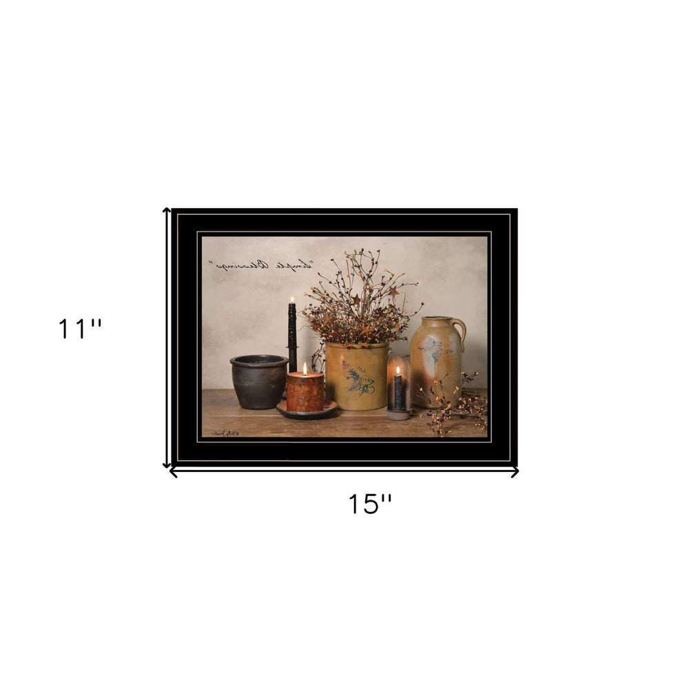 Simple Blessings 2 Black Framed Print Wall Art - Homeroots - Flyclothing LLC