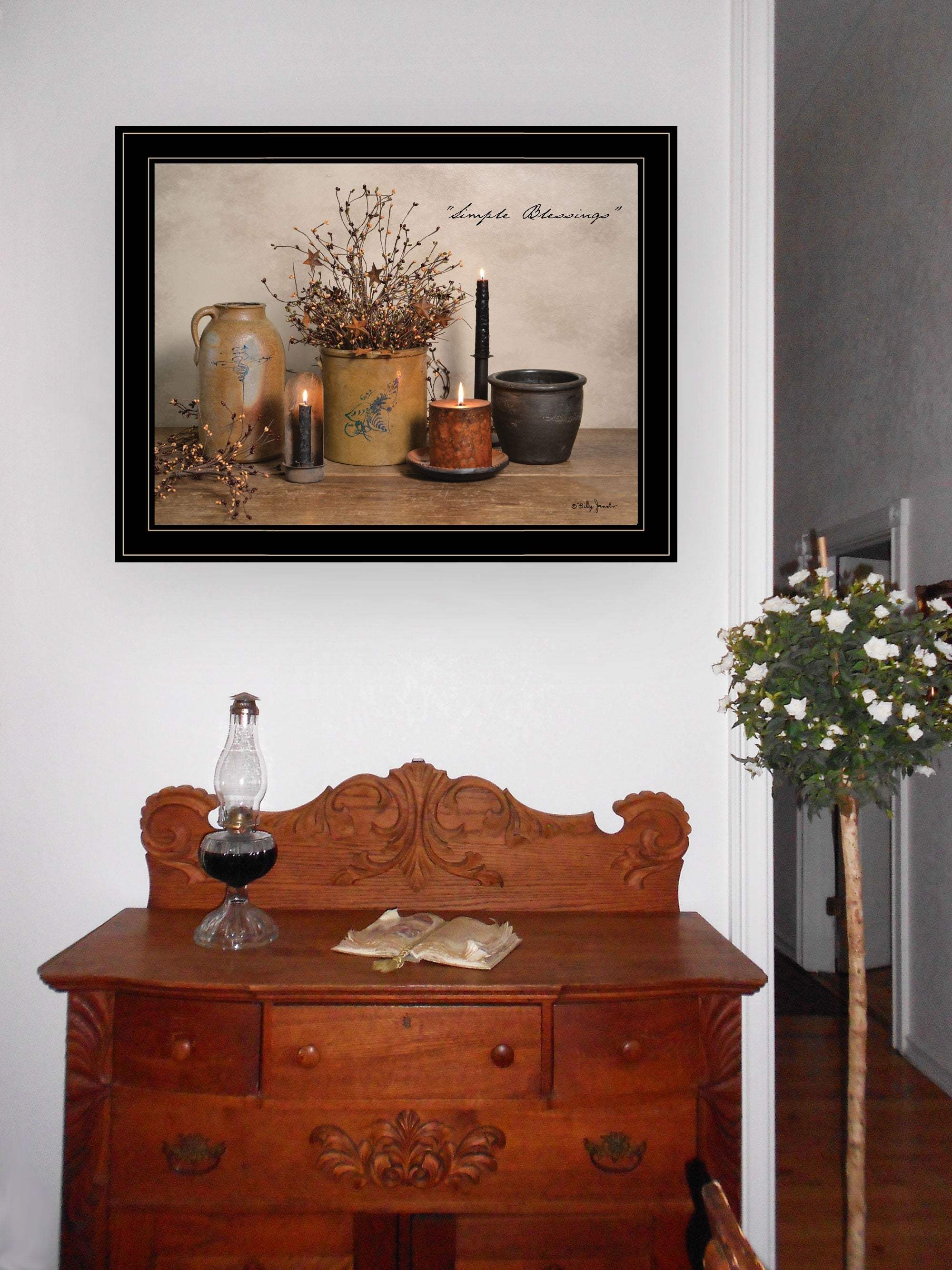 Simple Blessings 6 Black Framed Print Wall Art - Homeroots - Flyclothing LLC