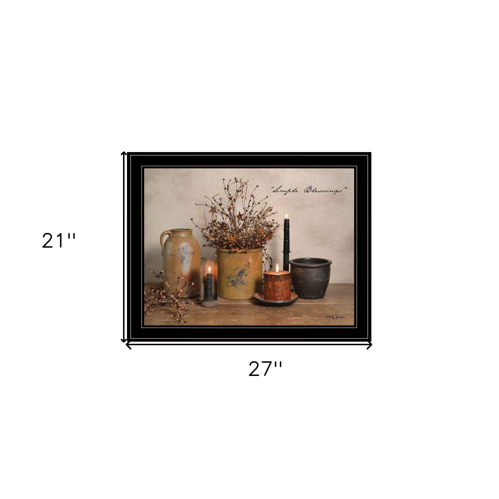 Simple Blessings 6 Black Framed Print Wall Art - Homeroots - Flyclothing LLC