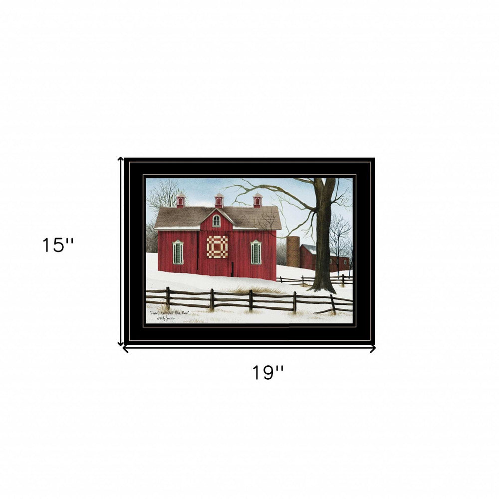 Lovers Knot Quilt Block Barn 2 Black Framed Print Wall Art - Homeroots - Flyclothing LLC
